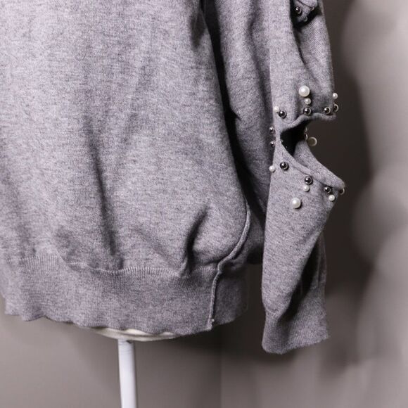 Elan Cutout Embellished Pullover Sweater - Picture 4 of 7